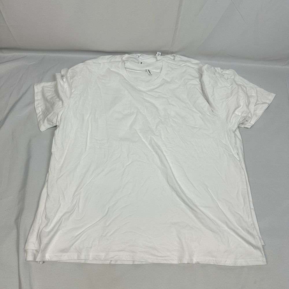NEW Royal Apparel White T-Shirt 4X Big Tall Men's USA Made Cotton Blank QTY: 4ea